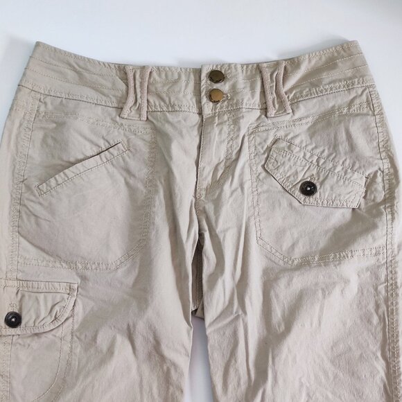 DKNY Jeans bermuda cargo short cream colour women's size 6 - Picture 4 of 15